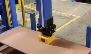 Sistema de Robot de Pórtico que Levanta Placa de Acero con Pinza Magnética