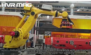 Pinza Magnética del Robot que transfiere Marco de Acero para Soldar - HVR MAG