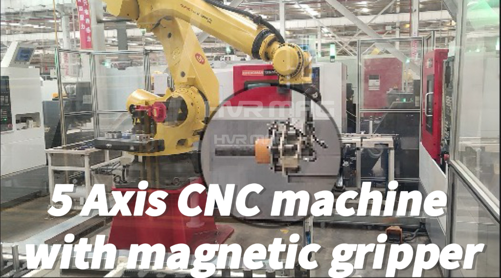 Máquina CNC de 5 Ejes con Pinzas Magnéticas